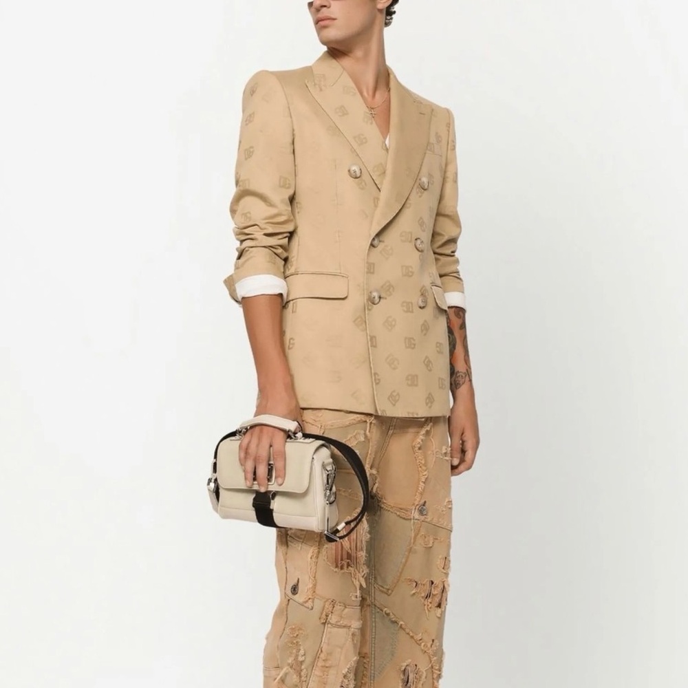 Dolce & Gabbana jacquard logo motit blazer